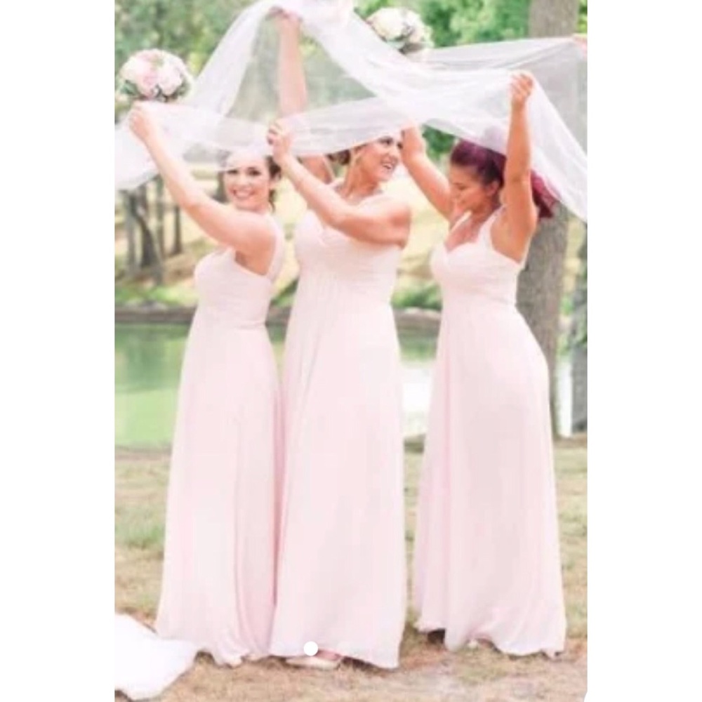 Bill Levkoff Pale Pink Bridesmaid Dress